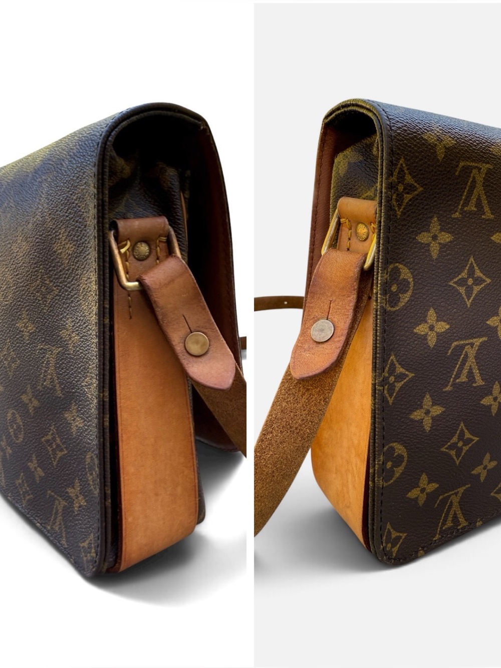 Louis Vuitton Vintage Monogram Cartouchiere GM Crossbody Bag SL881 🇫🇷 - Picture 9 of 16
